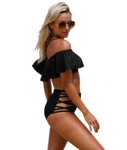 Sextoys, sexshop, loveshop, lingerie sexy : Maillot de bain et bikini : Maillot bustier de bain taille haute S