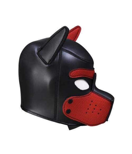 ❤ Cagoules SM - Cagoule bdsm masque de chien noir et rouge