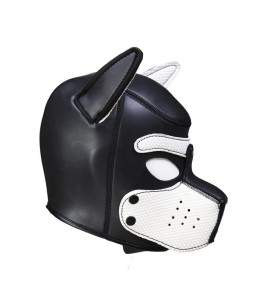 Sextoys, sexshop, loveshop, lingerie sexy : Cagoules SM : Cagoule bdsm de chien noir et blanc