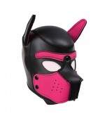 Cagoule de bondage Masque de Chien et Gants avec Crochets