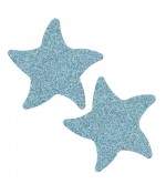 Sextoys, sexshop, loveshop, lingerie sexy : Nippies Cache Seins : Cache tétons étoile de mer pailleté bleu