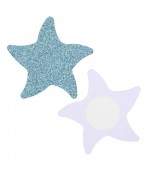 Sextoys, sexshop, loveshop, lingerie sexy : Nippies Cache Seins : Cache tétons étoile de mer pailleté bleu