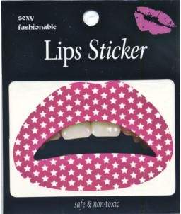 Sticker Pour Lèvres - Lips Sticker Rose Etoile