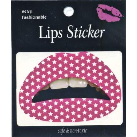 Sextoys, sexshop, loveshop, lingerie sexy : Sticker Pour Lèvres-Lip Sticker : Sticker Pour Lèvres - Lips Sticker Rose Etoile