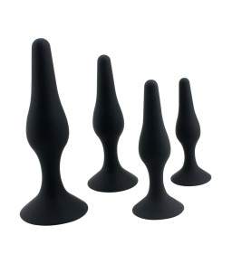 Sextoys, sexshop, loveshop, lingerie sexy : Plug Anal : Pack 4 plugs anal silicone