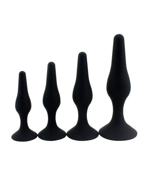 Sextoys, sexshop, loveshop, lingerie sexy : Plug Anal : Pack 4 plugs anal silicone