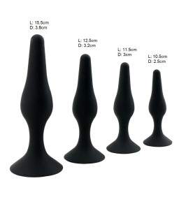 Sextoys, sexshop, loveshop, lingerie sexy : Plug Anal : Pack 4 plugs anal silicone