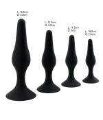 Sextoys, sexshop, loveshop, lingerie sexy : Plug Anal : Pack 4 plugs anal silicone