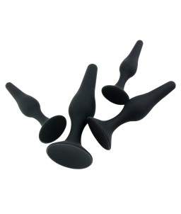 Sextoys, sexshop, loveshop, lingerie sexy : Plug Anal : Pack 4 plugs anal silicone