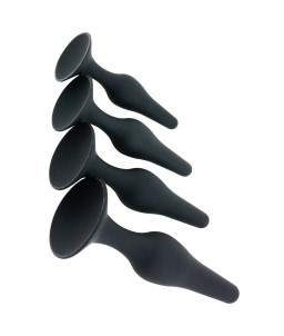 Sextoys, sexshop, loveshop, lingerie sexy : Plug Anal : Pack 4 plugs anal silicone