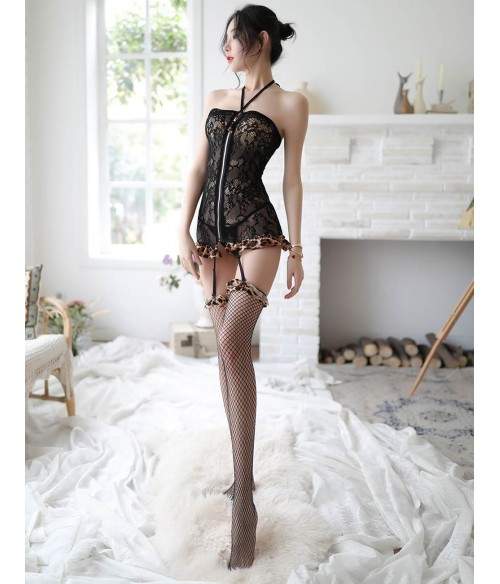 Sextoys, sexshop, loveshop, lingerie sexy : Deguisement Femme sexy : Costume sexy Léopard S/M