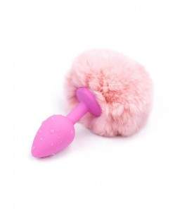 Sextoys, sexshop, loveshop, lingerie sexy : Plug Anal : Plug silicone Queue de Lapin rose