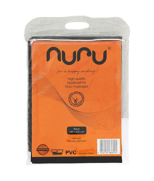 Sextoys, sexshop, loveshop, lingerie sexy : Massage Nuru : Nuru - Drap Pvc noir 180x220