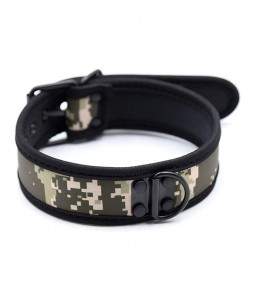 Sextoys, sexshop, loveshop, lingerie sexy : Colliers BDSM : Collier BDSM néoprène Camouflage