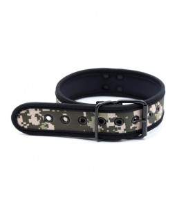 Sextoys, sexshop, loveshop, lingerie sexy : Colliers BDSM : Collier BDSM néoprène Camouflage