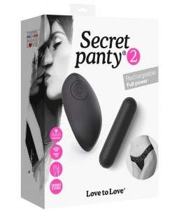 Sextoys, sexshop, loveshop, lingerie sexy : Stimulateur Clitoris : Secret panty 2 - Love to love