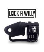 Cage de chasteté pour homme soumis en silicone Noir