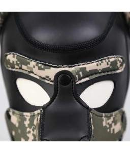 Sextoys, sexshop, loveshop, lingerie sexy : Cagoules SM : Cagoule chien bdsm militaire