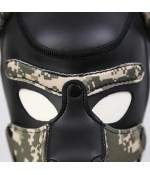 Cagoule de bondage Masque de Chien et Gants avec Crochets