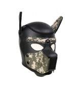 Cagoule de bondage Masque de Chien et Gants avec Crochets