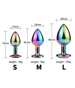 Sextoys, sexshop, loveshop, lingerie sexy : Rosebud - bijou anal : Bijou anal Rosebud Rainbow SMALL Arc en ciel