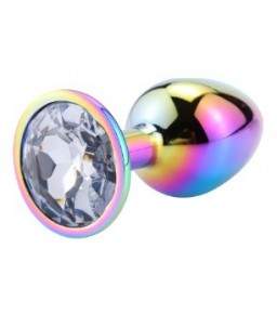 Sextoys, sexshop, loveshop, lingerie sexy : Rosebud - bijou anal : Bijou anal Rosebud Rainbow SMALL Diamant