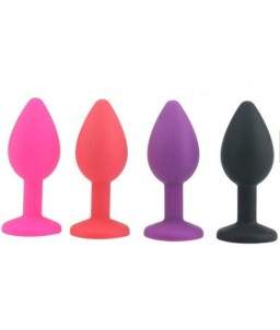Rosebud silicone noir bijou blanc SMALL