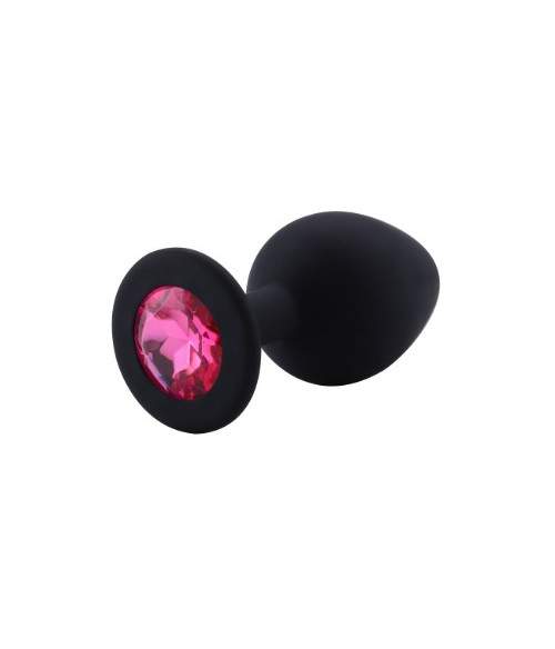 Sextoys, sexshop, loveshop, lingerie sexy : Rosebud - bijou anal : Rosebud silicone noir bijou rose foncé SMALL