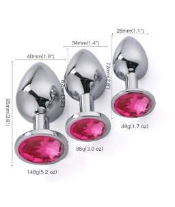 Sextoys, sexshop, loveshop, lingerie sexy : Rosebud - bijou anal : Rosebud Metal bijou Diamant taille LARGE