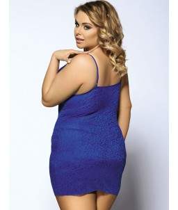 Sextoys, sexshop, loveshop, lingerie sexy : Lingerie sexy grande taille : Sexy nuisette Féline Bleu "XXXL"