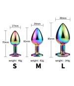 Sextoys, sexshop, loveshop, lingerie sexy : Rosebud - bijou anal : Bijou anal Rosebud Rainbow SMALL Bleu clair
