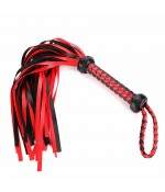 Sextoys, sexshop, loveshop, lingerie sexy : Tapettes et Fouets : Fouet martinet rouge et noir bdsm
