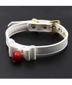 Sextoys, sexshop, loveshop, lingerie sexy : Colliers BDSM : Collier avec nud et grellots blanc bdsm