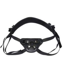 Black strapon belt dildo