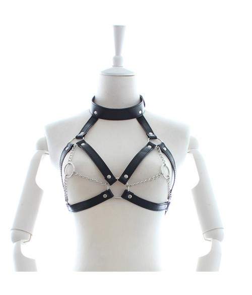 Sextoys, sexshop, loveshop, lingerie sexy : Harnais bdsm : Harnais BDSM femme avec collier