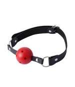Sexshop BDSM : Baillon boule perforée rouge