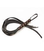 Sextoys, sexshop, loveshop, lingerie sexy : Tapettes et Fouets : Fouet poignée bois et lanières cuir SM BDSM Bondage