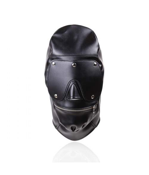 Sextoys, sexshop, loveshop, lingerie sexy : Cagoules SM : Cagoule fermeture noire BDSM