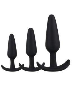 Sextoys, sexshop, loveshop, lingerie sexy : Plug Anal : Pack 3 plugs anal silicone doux