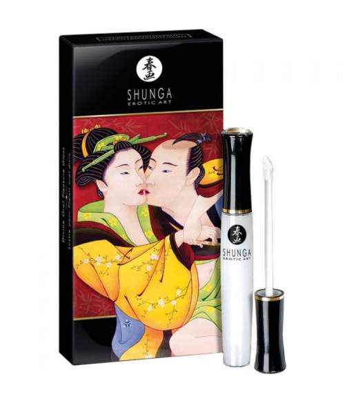 Sextoys, sexshop, loveshop, lingerie sexy : Gloss et soins des lèvres : Shunga Gloss l'Art du Plaisir Oral Divin gout fraise