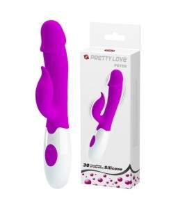Sextoys, sexshop, loveshop, lingerie sexy : Vibro Rabbit : Vibromasseur Pretty Love en silicone violet Peter