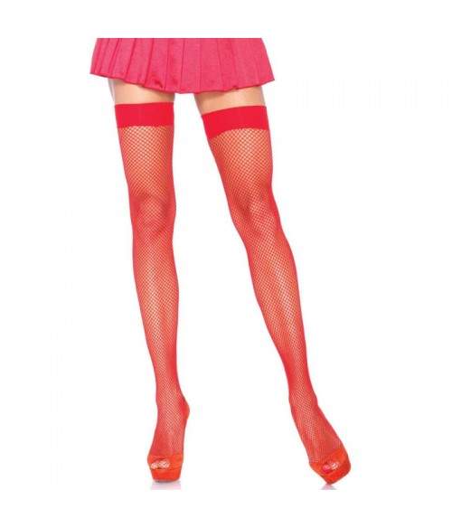 Sextoys, sexshop, loveshop, lingerie sexy : Bas & Collants : Leg avenue- Sexy Bas Résille Rouge