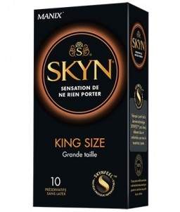 Sextoys, sexshop, loveshop, lingerie sexy : Préservatifs : MANIX preservatifs SKYN KING SIZE X10 sans latex