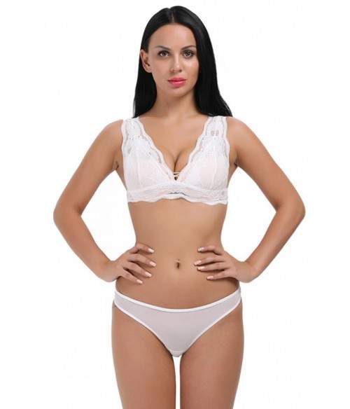 Sextoys, sexshop, loveshop, lingerie sexy : Ensemble lingerie sexy : Ensemble Lingerie sexy blanc dentelle S