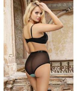 Sextoys, sexshop, loveshop, lingerie sexy : Ensemble lingerie sexy : Ensemble Lingerie bleu et noir sexy M