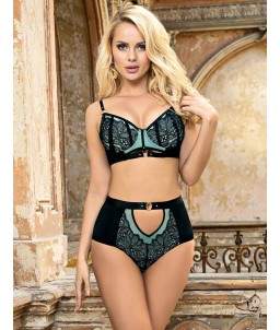 Sextoys, sexshop, loveshop, lingerie sexy : Ensemble lingerie sexy : Ensemble Lingerie bleu et noir sexy taille L-XL