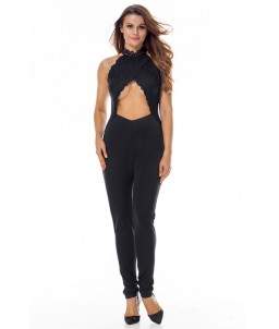 Combinaison sexy noire dentelle M