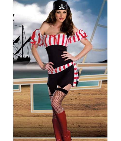 Sextoys, sexshop, loveshop, lingerie sexy : Deguisement Femme sexy : Costume Sexy Pirate S/M