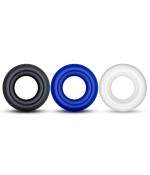 Sextoys, sexshop, loveshop, lingerie sexy : Anneaux Vibrants & Cockring : Lovetoy-Pack de 3 Anneaux Pour Pénis et Testicules TPE