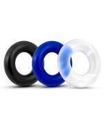 Sextoys, sexshop, loveshop, lingerie sexy : Anneaux Vibrants & Cockring : Lovetoy-Pack de 3 Anneaux Pour Pénis et Testicules TPE
